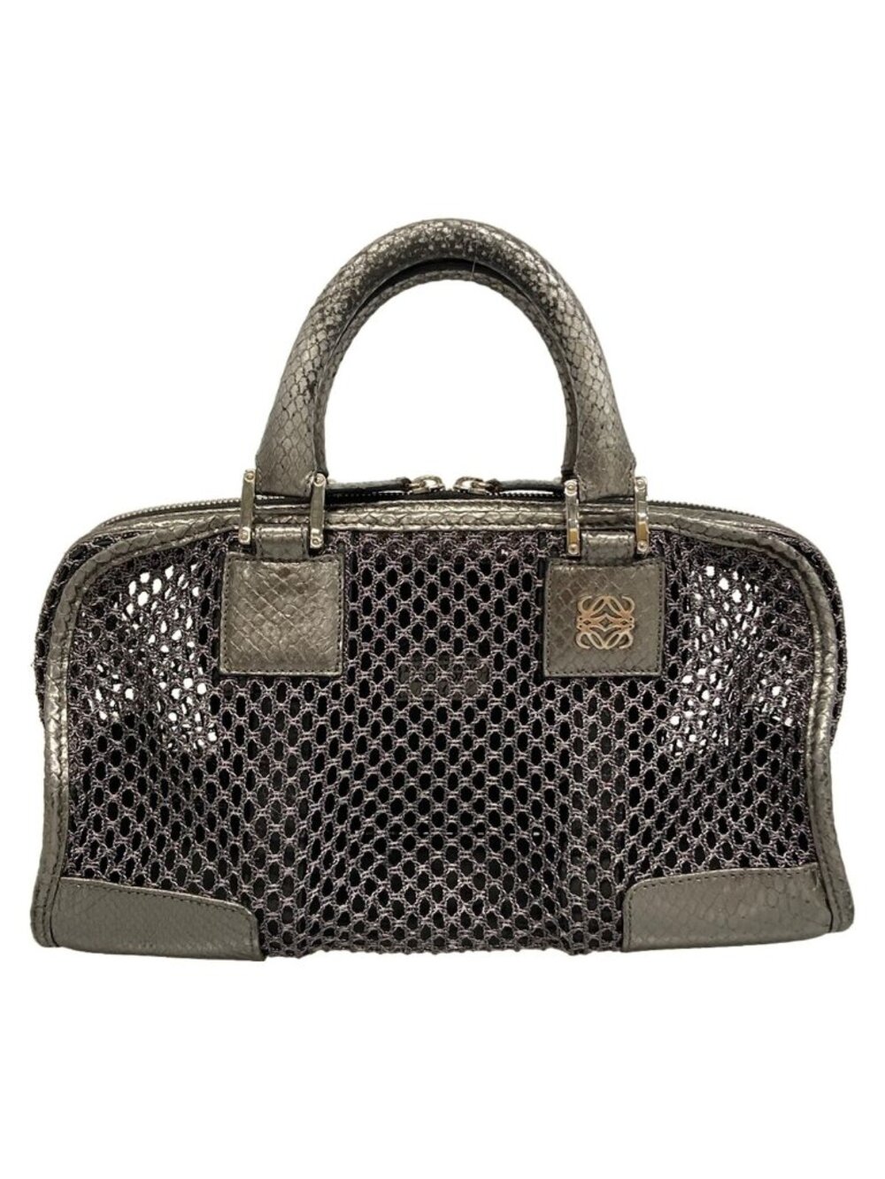 Loewe Handbag Amazona Silver Chain Mesh
